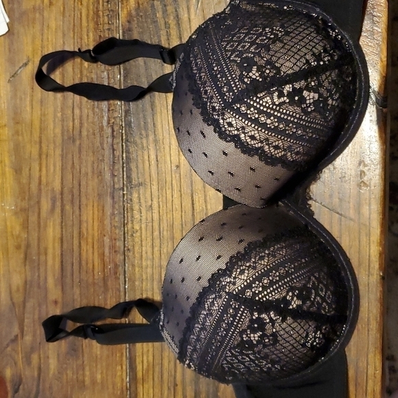 𝅺JESSICA Simpson Black Lace Bra Sz 38D - Picture 1 of 5